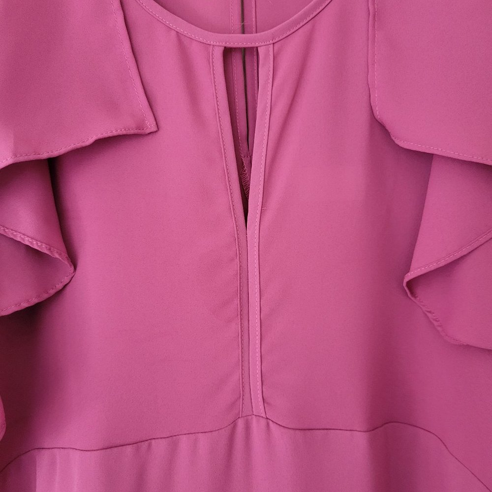 🌟 NWT B COLLECTION BY BOBEAU Remarkable Color Drenched Orchid Blouse Size S - Picture 3 of 9